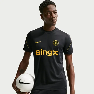 Nike Chelsea Strike Trainingsshirt 2026-2027 blauw goudgeel