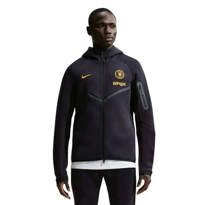 Nike Chelsea Tech Fleece Vest 2026-2027 zwart goudgeel