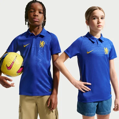 Nike Chelsea Thuisshirt Kids 2026-2027 diepblauw gouden details